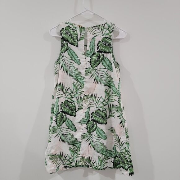 C&C California Womens Linen Mini Dress Size Xs Tropical Vacation Resort Beach - Picture 2 of 7